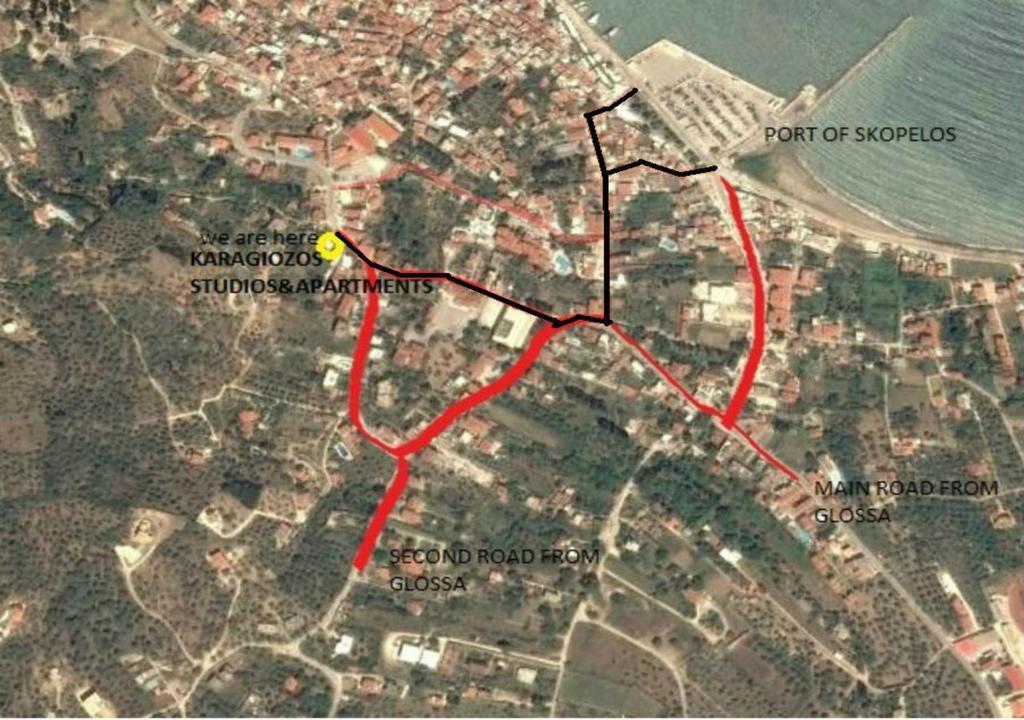 Karagiozos Studios & Apartments Skopelos stad Exteriör bild